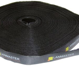 Рулон липучки Lanmaster LAN-VCM30M-BK
