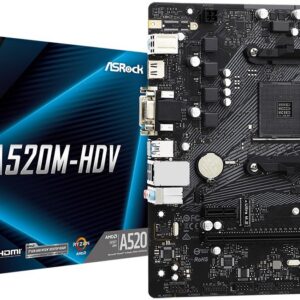 Материнская плата ASRock A520M-HDV, AM4, AMD A520, mATX