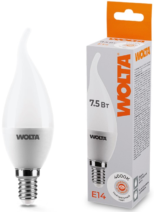 Лампа светодиодная WOLTA 25SCD7.5E14