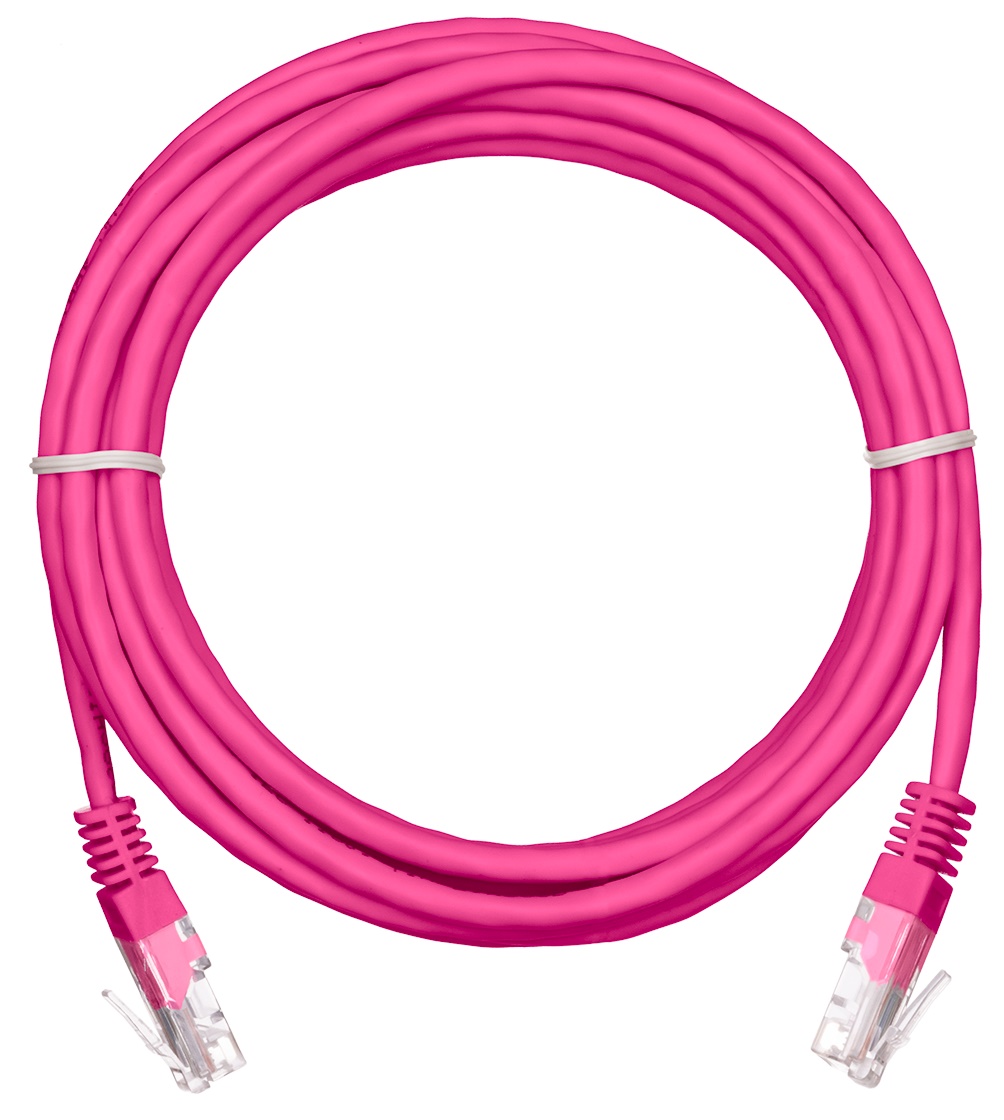 Кабель патч-корд U/UTP 5e кат. 0.5м Netlan EC-PC4UD55B-BC-PVC-005-RD-10