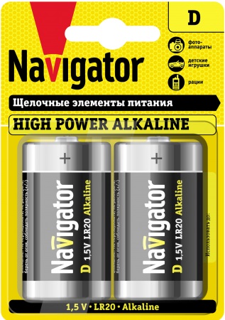 Батарейка Navigator NBT-NE-LR20-BP2