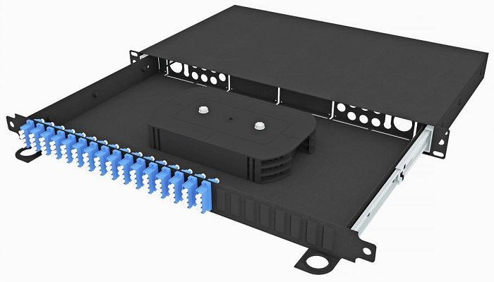 Кросс оптический стоечный TopLAN КРСв-Top-1U-64LC/U-OS2-BK
