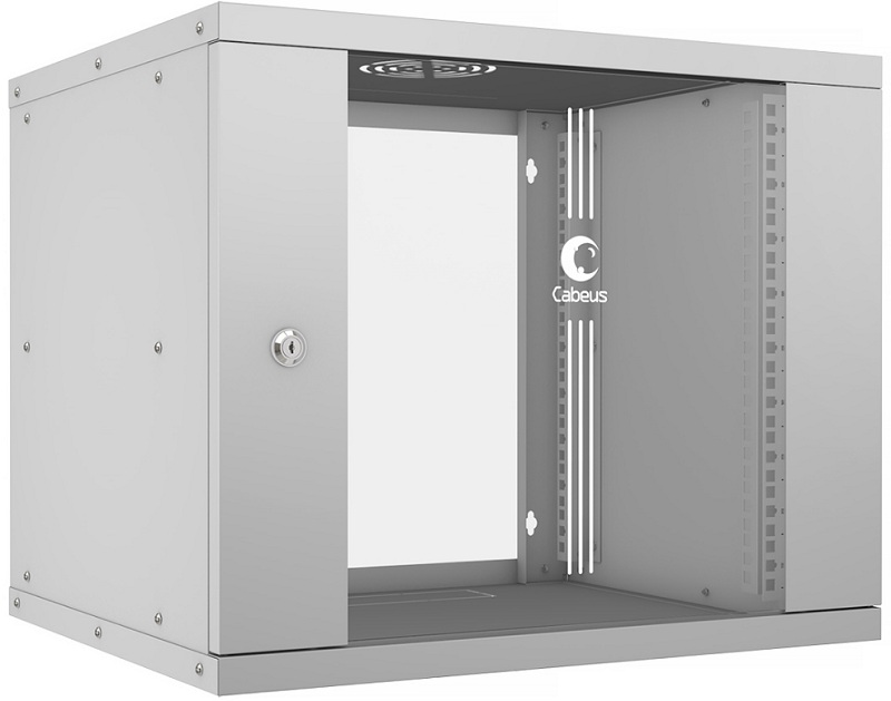 Шкаф настенный 19", 9U Cabeus WSC-05D-9U55/45