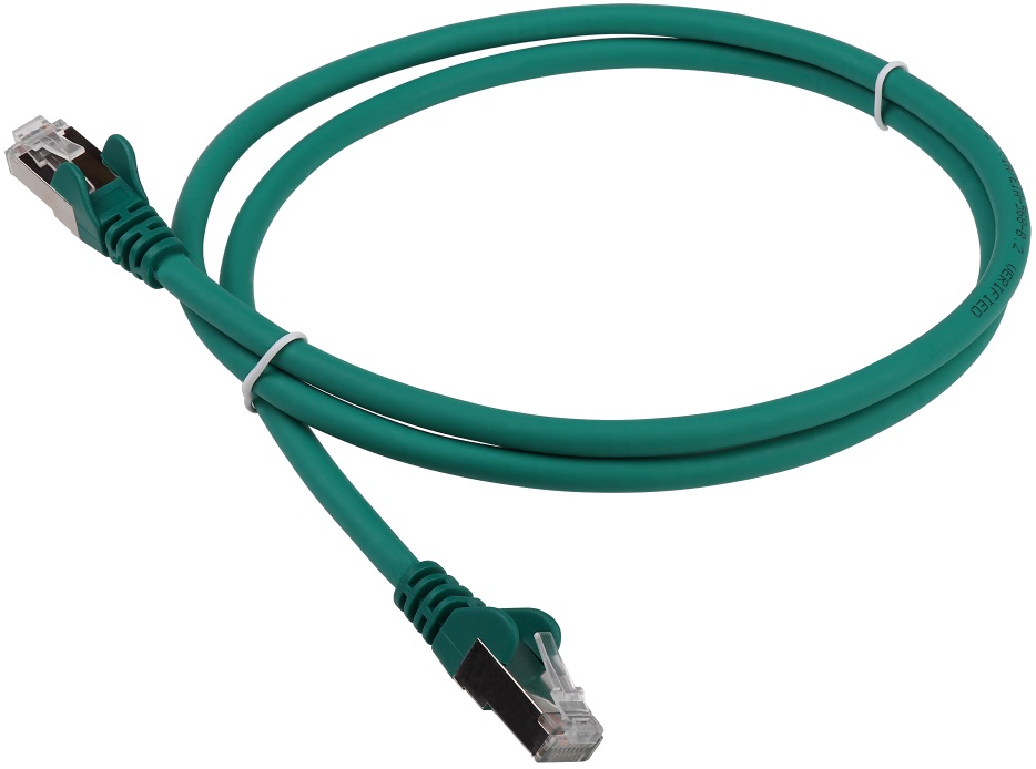 Кабель патч-корд F/UTP 6 кат. 1м Lanmaster LAN-PC45/S6-1.0-GN