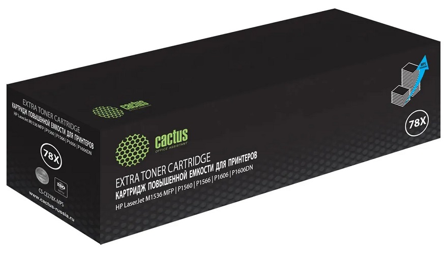 Тонер-картридж Cactus CS-CE278X-MPSXL Черный