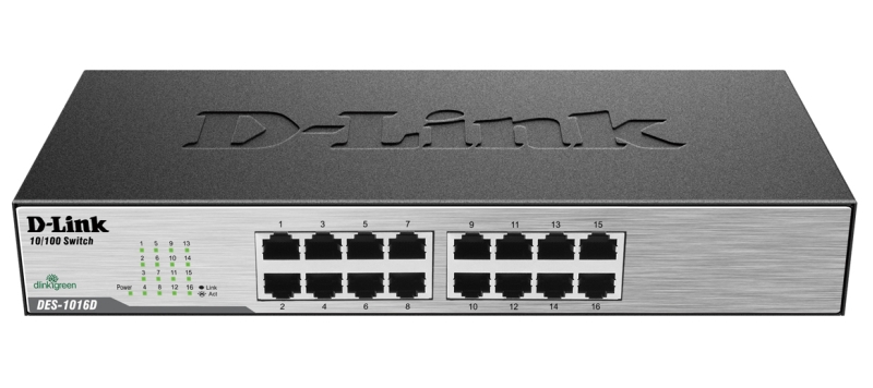 Коммутатор неуправляемый D-link DES-1016D