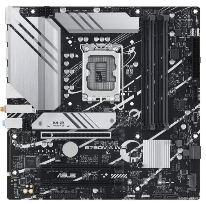 Материнская плата ASUS PRIME B760M-A WIFI, LGA1700, Intel B760, ATX
