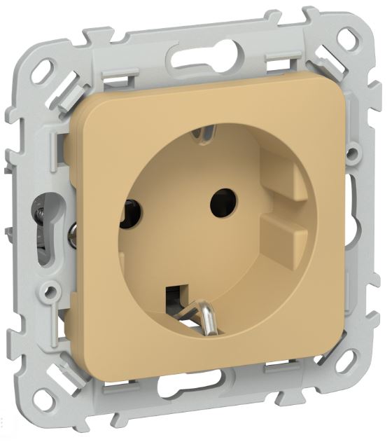 Розетка с заземлением IEK FI-R14-16-1-K89