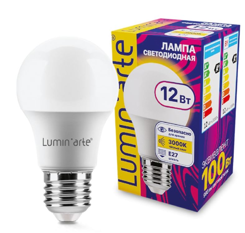 Лампа Lumin'arte LSTD-A60-12W3KE27