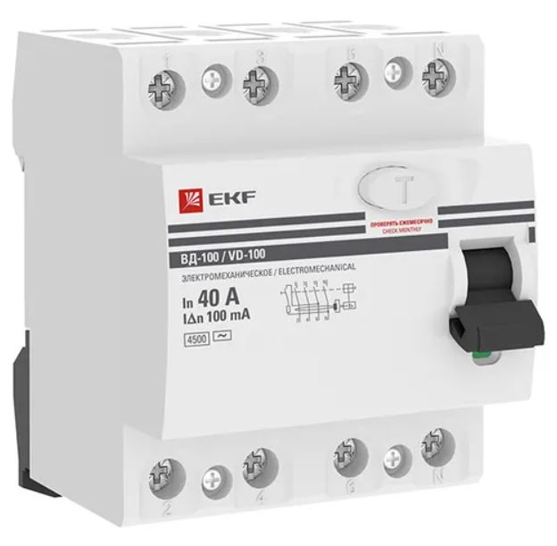 УЗО EKF elcb-4-40-100-em-pro