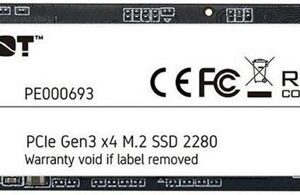 SSD накопитель 1000 ГБ Patriot Memory P300P1TBM28, PCIe 3.0 x4, [P300P1TBM28]