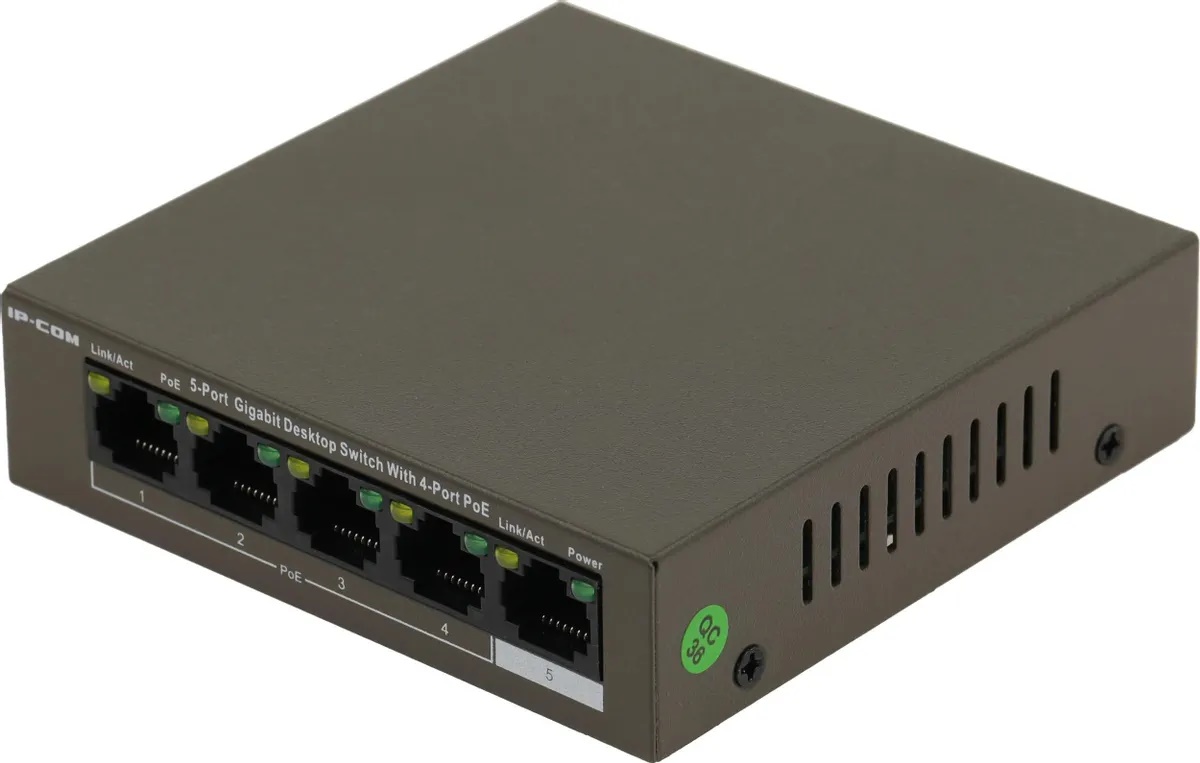 Коммутатор неуправляемый IP-Com G1105P-4-63W