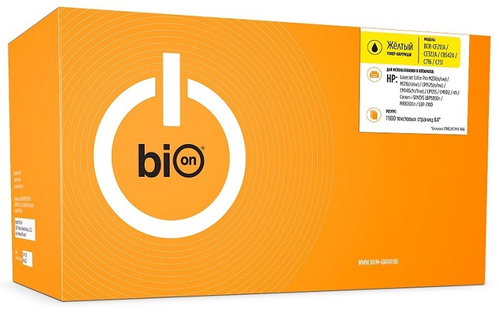 Тонер-картридж BION BCR-CF212A/CE322A/CB542A/C716/C731 Желтый