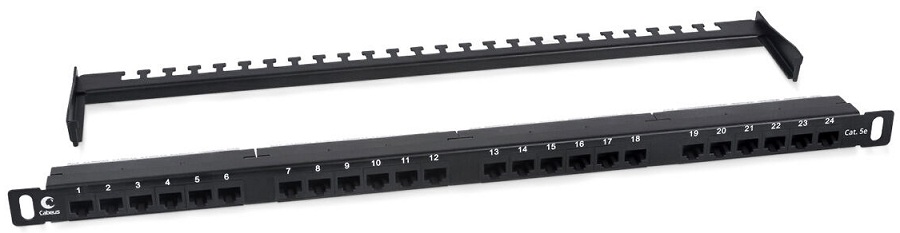 Патч-панель Cabeus PLHD-24-Cat.5e-Dual-180-0,5U