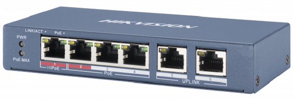 Коммутатор PoE HIKVISION DS-3E0106P-E/M
