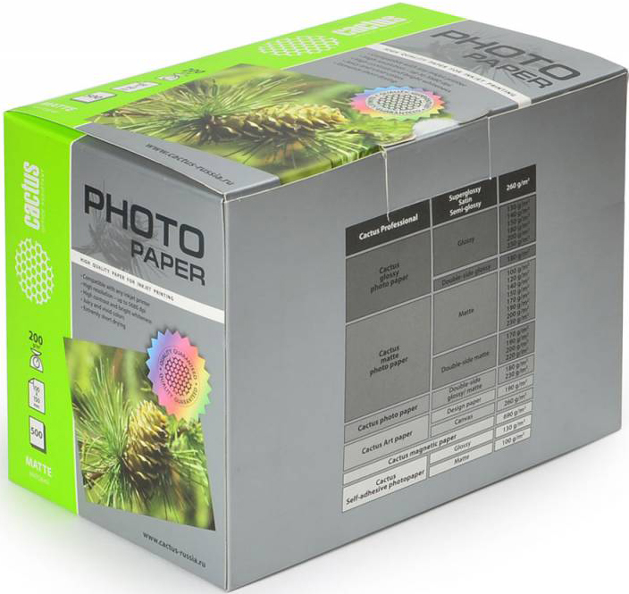 Фотобумага Cactus CS-MA6200500