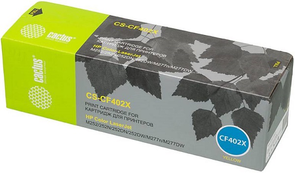 Тонер-картридж Cactus CS-CF402X Желтый