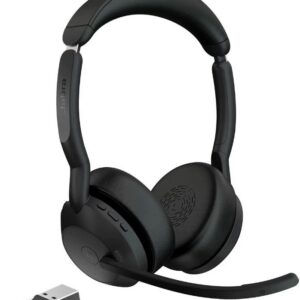 Беспроводная стереогарнитура Jabra Evolve2 55, Bluetooth, Накладные, Черный, [25599-999-989]