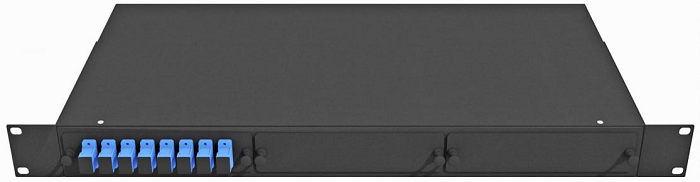 Кросс оптический стоечный TopLAN КРС-Top-1U-08SC/U-OS2-BK