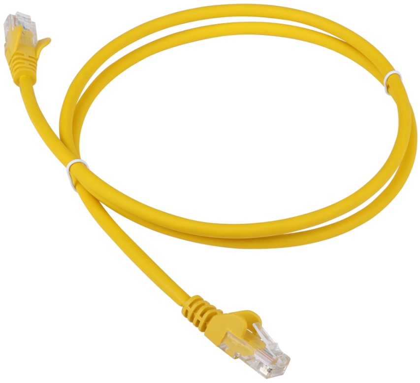 Кабель патч-корд U/UTP 5e кат. 0.3м Lanmaster LAN-PC45/U5E-0.3-YL