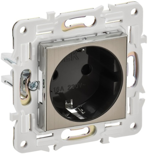 Розетка с заземлением IEK SK-R14-16-1-K50