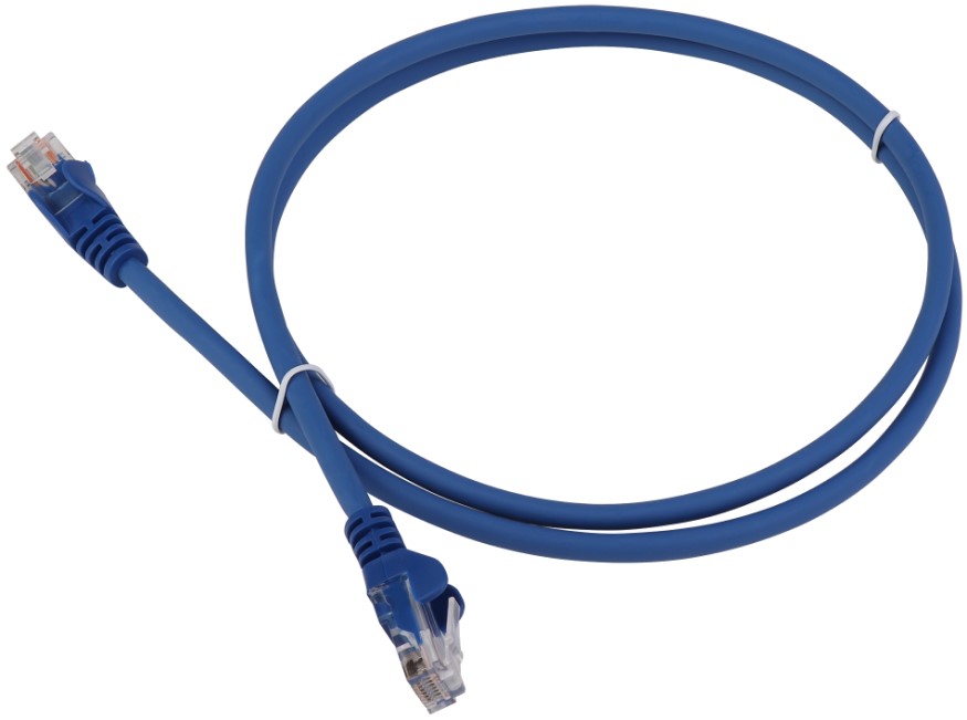 Кабель патч-корд U/UTP 5e кат. 0.3м Lanmaster LAN-PC45/U5E-0.3-BL