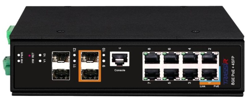Коммутатор управляемый TRASSIR TR-NS27124S-360-8POE
