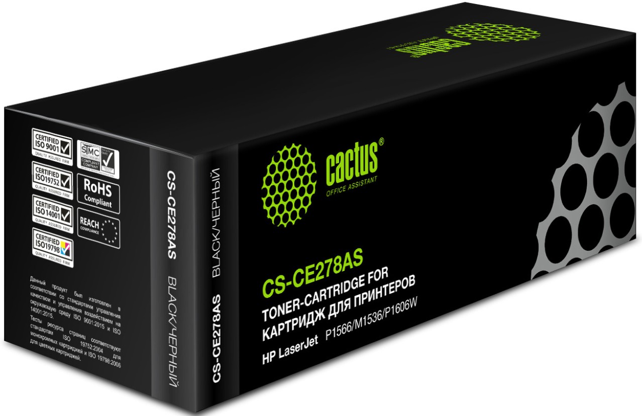 Тонер-картридж Cactus CS-CE278A Черный