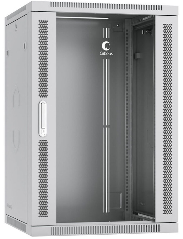 Шкаф настенный 19", 18U Cabeus SH-05F-18U60/60-R