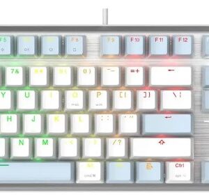 Механическая клавиатура A4Tech Fstyler FS100 Neon, USB, Белый, Синий [FS100 blue/white]