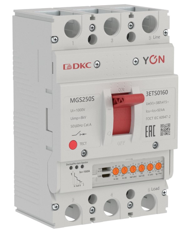 Автоматический выключатель DKC MGS250S-3ETS0160