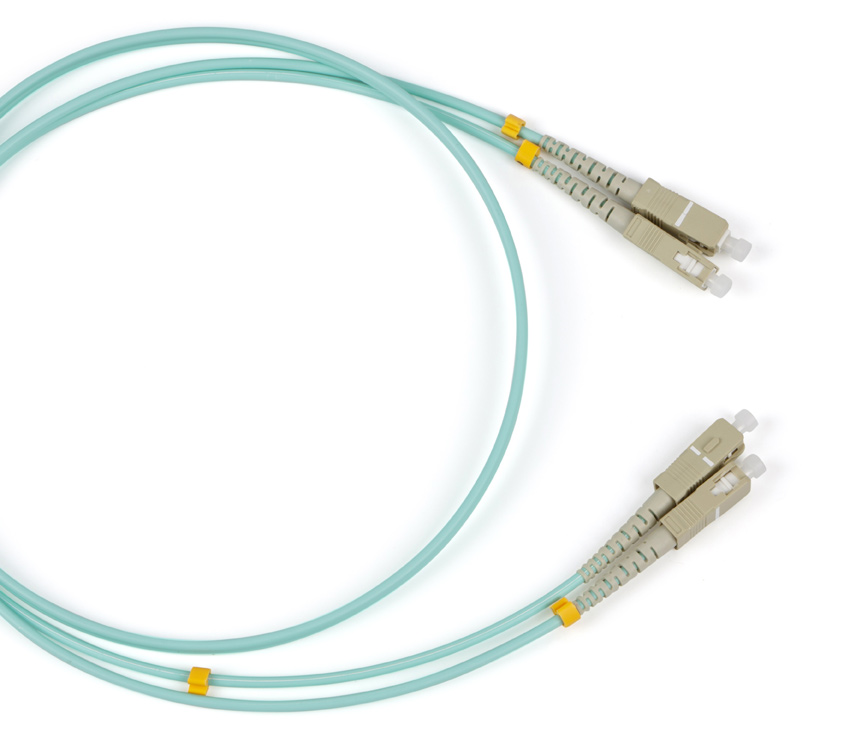 Патч-корд волоконно-оптический Hyperline FC-D2-503-SC/PR-SC/PR-H-1M-LSZH-AQ