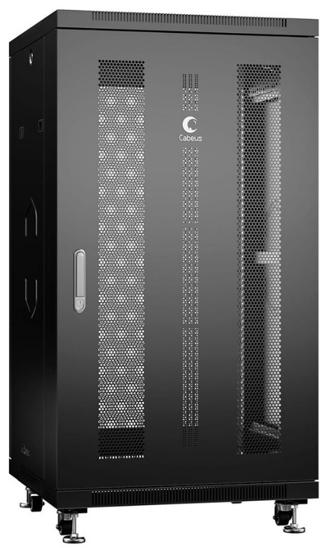 Шкаф напольный 19", 22U Cabeus ND-05C-22U60/100-BK