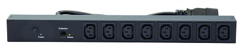 Блок розеток 19", 8 розеток Eurolan 60A-64-55-08BL