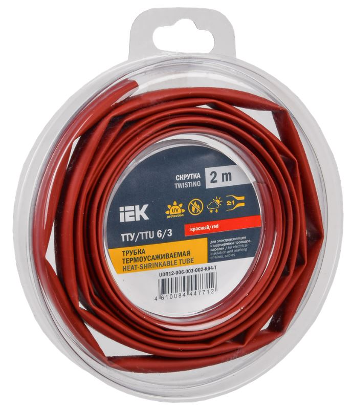 Трубка термоусадочная IEK UDR12-006-003-002-K04-T