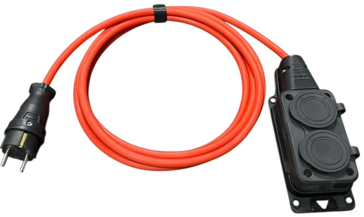 Удлинитель силовой iTOK i-CONNECT-COLOR-SU-KG-325-2-54-25-BLACK-OR