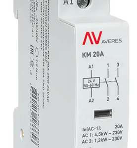Контактор модульный EKF km-av-1-20-20-24V