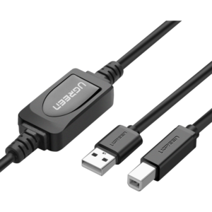 Кабель USB A (M) - USB B (M), 15м, UGREEN US122