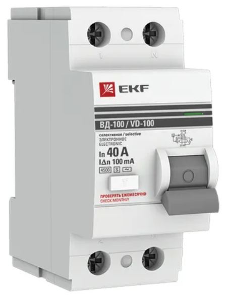 УЗО EKF elcb-2-40-100S-em-pro