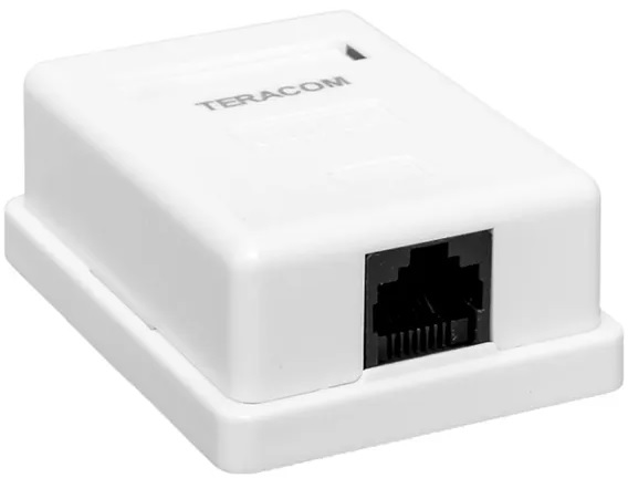 Розетка компьютерная настенная EKF TRC-WBOX-1RJ45-5EUTP-WH