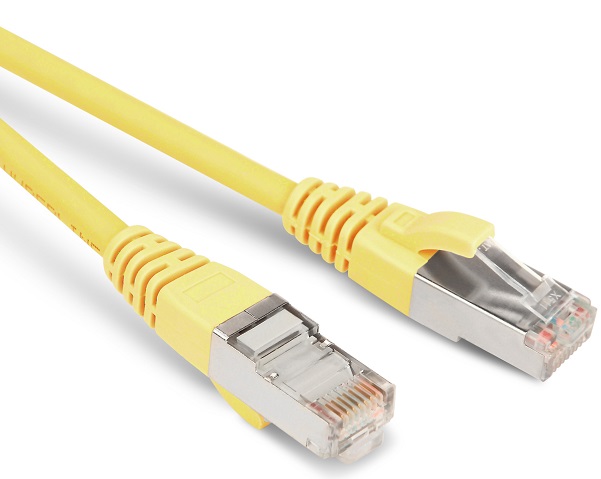 Кабель патч-корд F/UTP 5e кат. 1.5м Hyperline PC-LPM-STP-RJ45-RJ45-C5e-1.5M-LSZH-YL