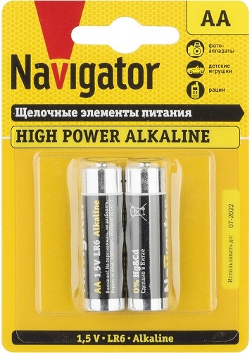 Батарейка Navigator NBT-NE-LR6-BP2