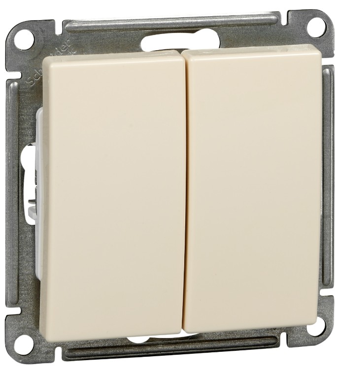 Выключатель двухклавишный Systeme Electric VS510-252-2-86