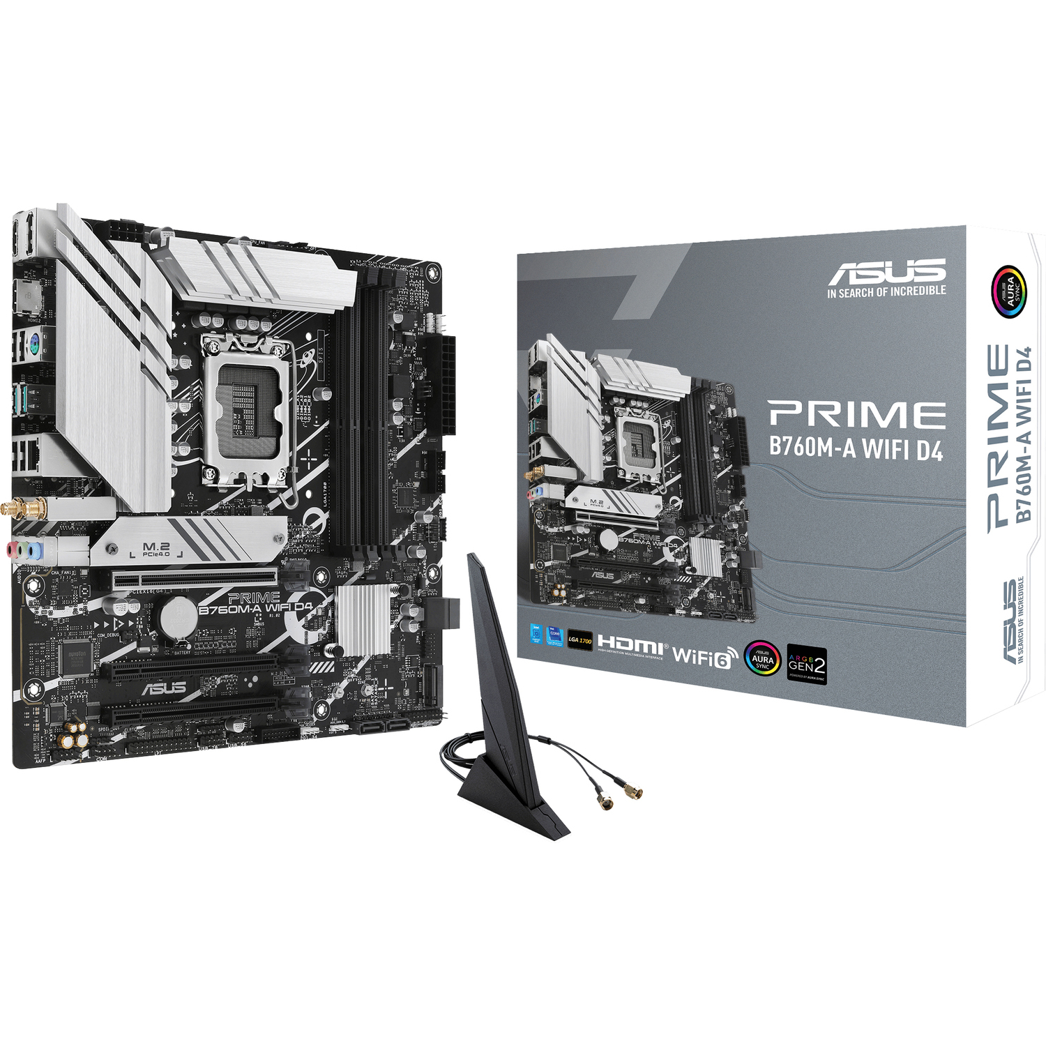 Материнская плата ASUS PRIME B760M-A WIFI D4, LGA1700, Intel B760, mATX