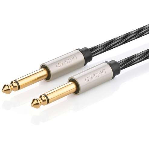 Кабель 6.3 Jack (M) - 6.3 Jack (M), 1м, UGREEN AV128 Grey