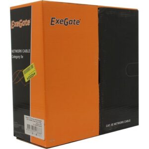 Кабель витая пара F/UTP 5e кат. 4 пары Exegate FUTP4-C5e-CCA-S24-IN-PVC-GY-100