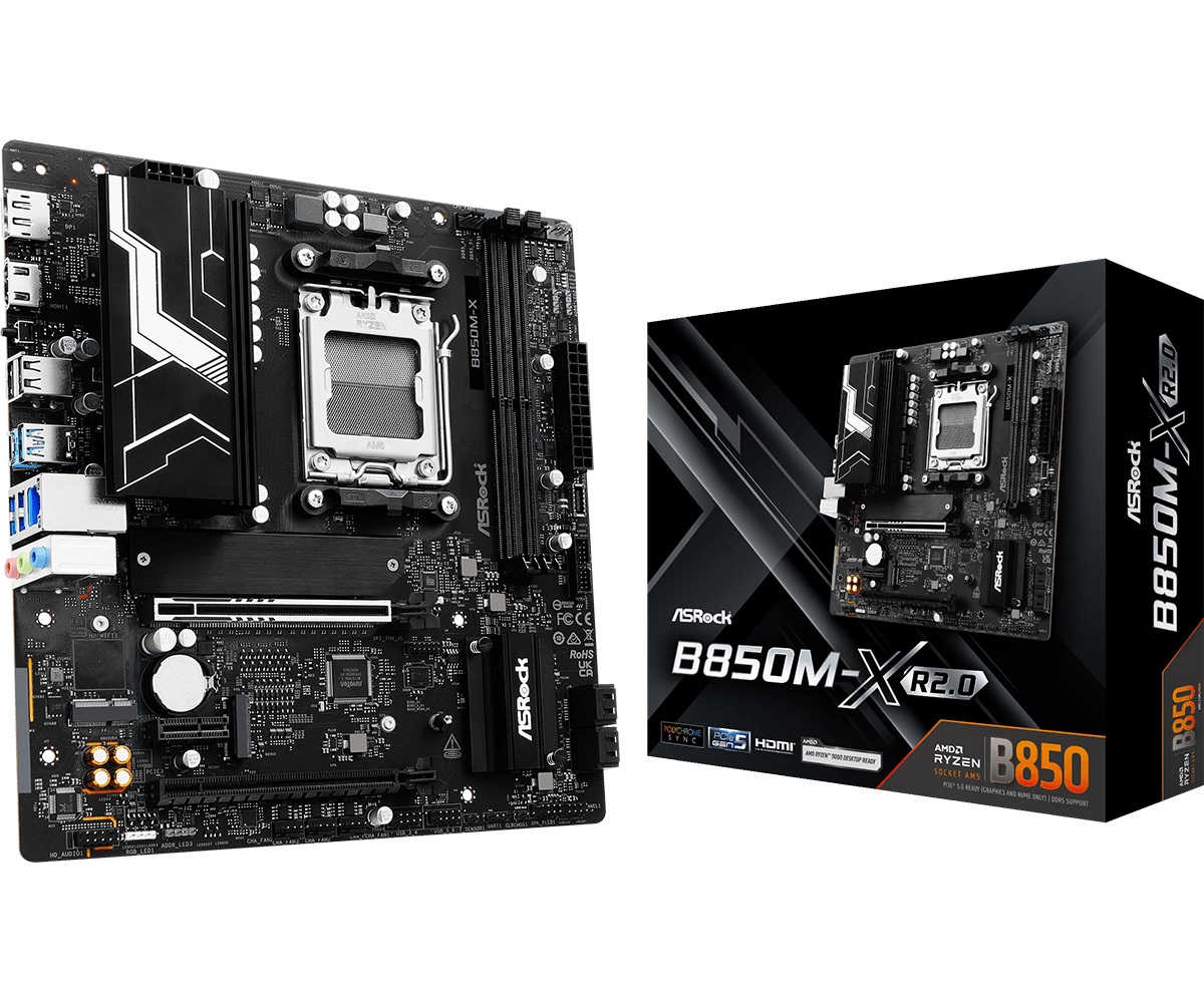 Материнская плата ASRock B850M-X R2.0, AM5, AMD B850, mATX
