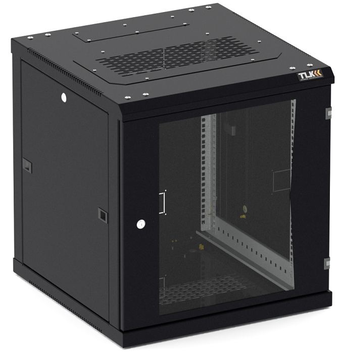 Шкаф настенный 19", 15U TLK TWC-156045-R-G-BK