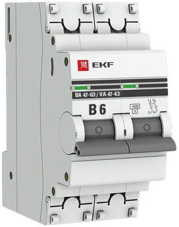 Автоматический выключатель EKF mcb4763-2-06B-pro