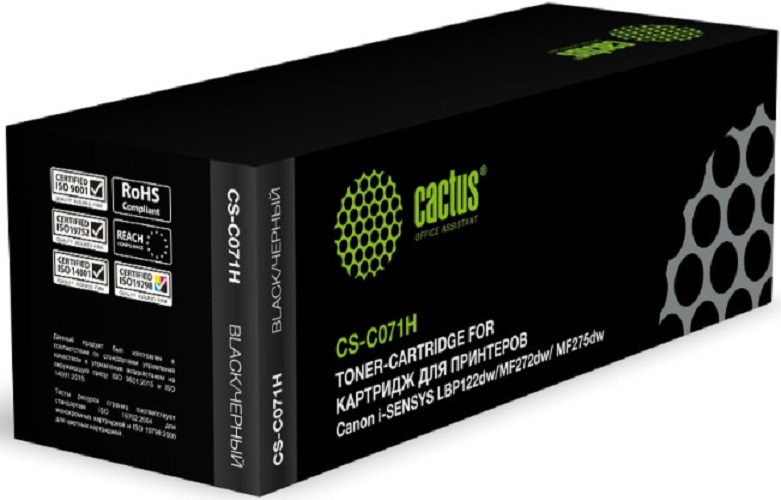 Тонер-картридж Cactus CS-C071 Черный